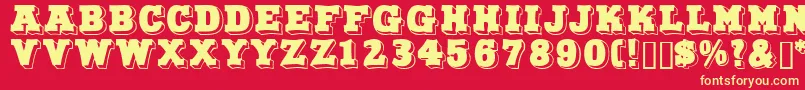 Northfacedisplaycapsssk Font – Yellow Fonts on Red Background