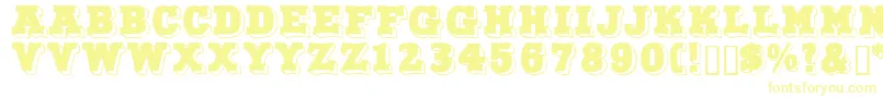 Northfacedisplaycapsssk Font – Yellow Fonts on White Background