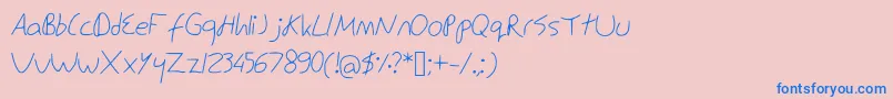 EdSnowdenフォントについての詳細 フォントEdSnowden – ピンクの背景に青い文字