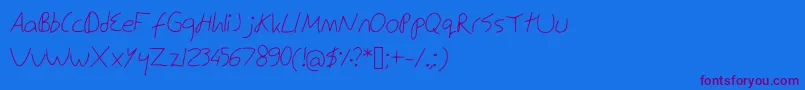 Weitere Informationen zur EdSnowden-Schriftart EdSnowden-Schriftart – Violette Schriften auf blauem Hintergrund
