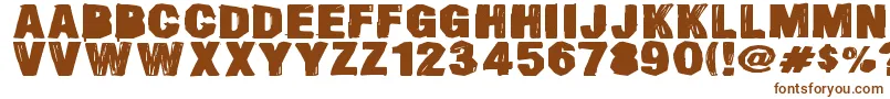 SmearedDsg Font – Brown Fonts on White Background
