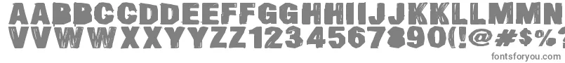 フォントSmearedDsg – 白い背景に灰色の文字