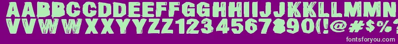 SmearedDsg Font – Green Fonts on Purple Background