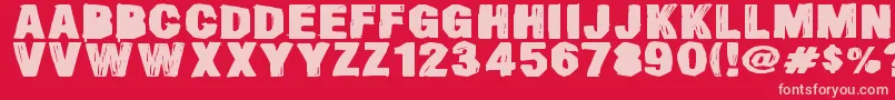 SmearedDsg Font – Pink Fonts on Red Background