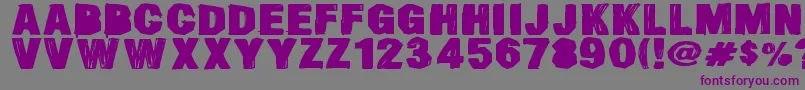 SmearedDsg-fontti – violetit fontit harmaalla taustalla