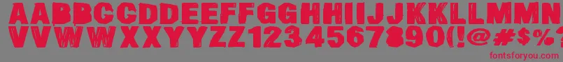 フォントSmearedDsg – 赤い文字の灰色の背景