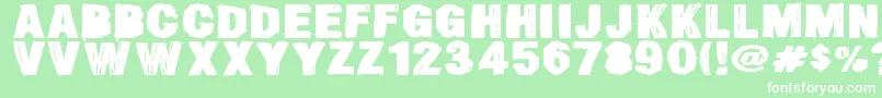 フォントSmearedDsg – 緑の背景に白い文字