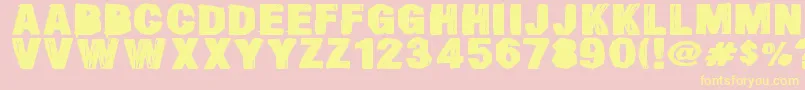 SmearedDsg Font – Yellow Fonts on Pink Background