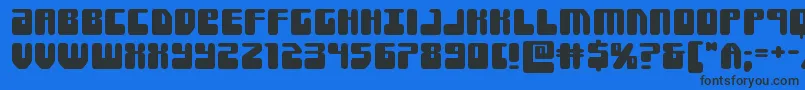 Forcemajeureexpand Font – Black Fonts on Blue Background