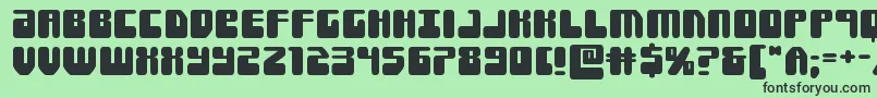 フォントForcemajeureexpand – 緑の背景に黒い文字