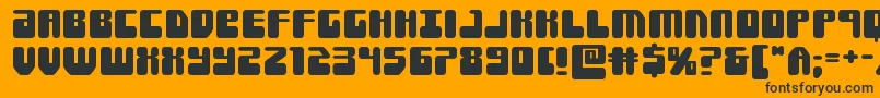 フォントForcemajeureexpand – 黒い文字のオレンジの背景