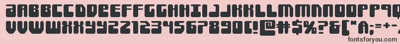 Forcemajeureexpand-fontti – mustat fontit vaaleanpunaisella taustalla