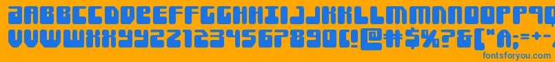 Forcemajeureexpand Font – Blue Fonts on Orange Background