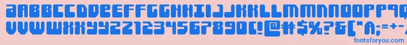 Forcemajeureexpand-fontti – siniset fontit vaaleanpunaisella taustalla