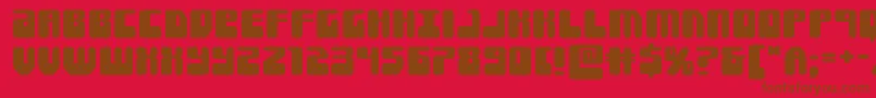 Czcionka Forcemajeureexpand – brązowe czcionki na czerwonym tle