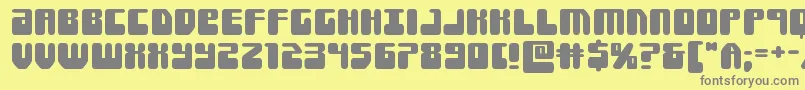 Forcemajeureexpand-Schriftart – Graue Schriften auf gelbem Hintergrund