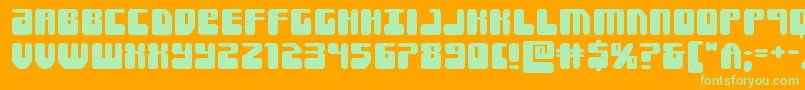 Forcemajeureexpand Font – Green Fonts on Orange Background