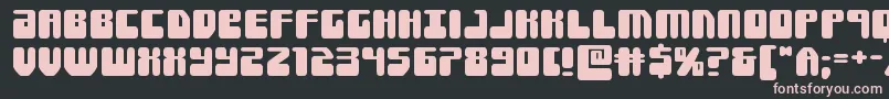 Forcemajeureexpand-fontti – vaaleanpunaiset fontit mustalla taustalla