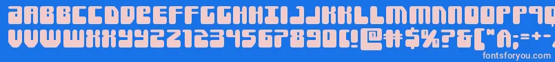 Forcemajeureexpand Font – Pink Fonts on Blue Background