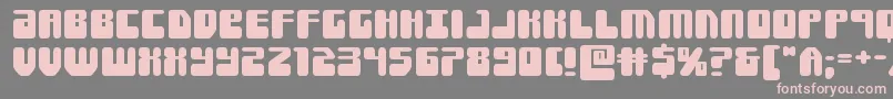 Forcemajeureexpand-fontti – vaaleanpunaiset fontit harmaalla taustalla