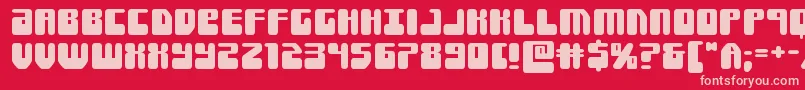 Forcemajeureexpand-fontti – vaaleanpunaiset fontit punaisella taustalla