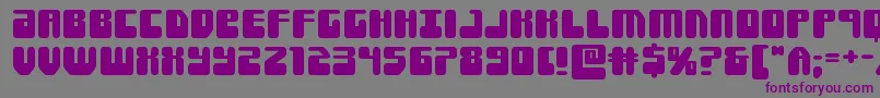 フォントForcemajeureexpand – 紫色のフォント、灰色の背景