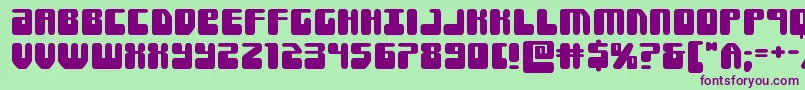 Forcemajeureexpand Font – Purple Fonts on Green Background