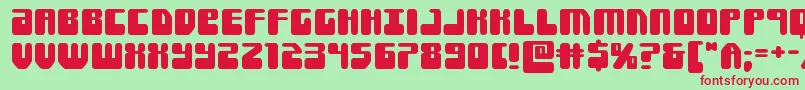 Forcemajeureexpand-fontti – punaiset fontit vihreällä taustalla