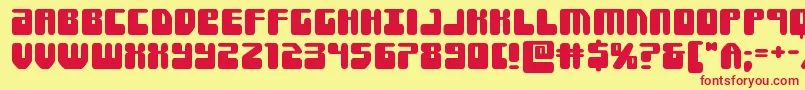 Forcemajeureexpand Font – Red Fonts on Yellow Background