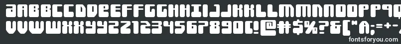 フォントForcemajeureexpand – 黒い背景に白い文字