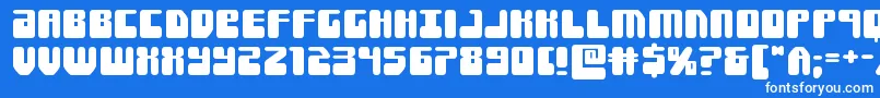 Forcemajeureexpand-fontti – valkoiset fontit sinisellä taustalla