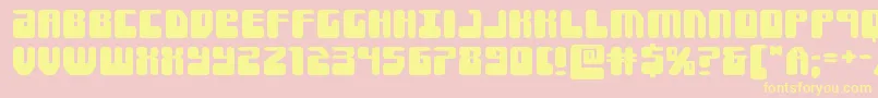 Forcemajeureexpand-Schriftart – Gelbe Schriften auf rosa Hintergrund