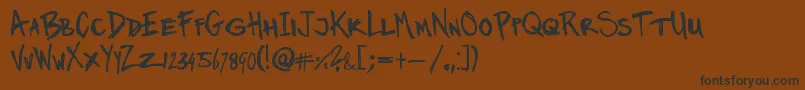 Шрифт Twinmarker – чёрные шрифты на коричневом фоне