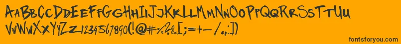 Twinmarker Font – Black Fonts on Orange Background