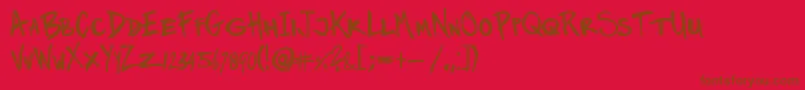 Police Twinmarker – polices brunes sur fond rouge