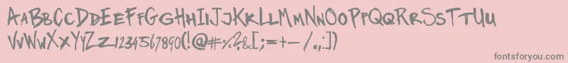 Twinmarker Font – Gray Fonts on Pink Background