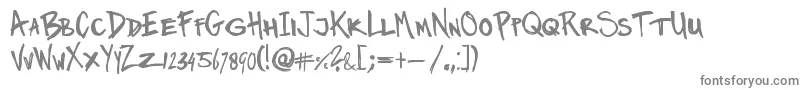 フォントTwinmarker – 白い背景に灰色の文字