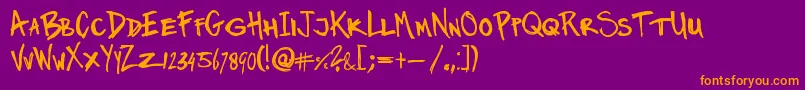Twinmarker Font – Orange Fonts on Purple Background