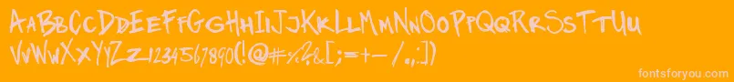 Шрифт Twinmarker – розовые шрифты на оранжевом фоне