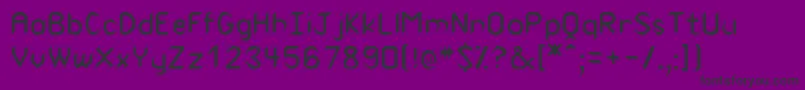 RodneyRegular-fontti – mustat fontit violetilla taustalla