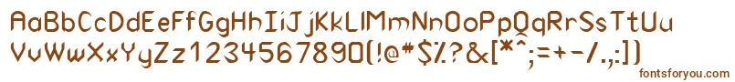 RodneyRegular Font – Brown Fonts on White Background