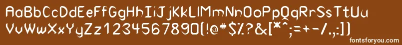 RodneyRegular Font – White Fonts on Brown Background