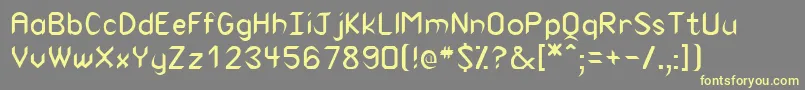 RodneyRegular Font – Yellow Fonts on Gray Background