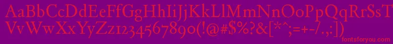 DayRoman Font – Red Fonts on Purple Background