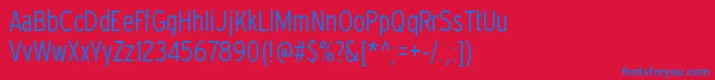 ExpresswaycdltRegular Font – Blue Fonts on Red Background