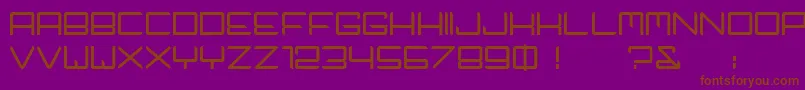 Technoir Font – Brown Fonts on Purple Background