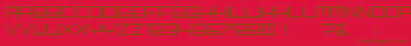 More about Technoir Font Technoir Font – Brown Fonts on Red Background