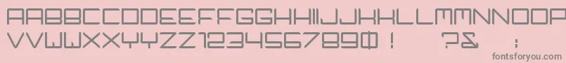 Technoir Font – Gray Fonts on Pink Background