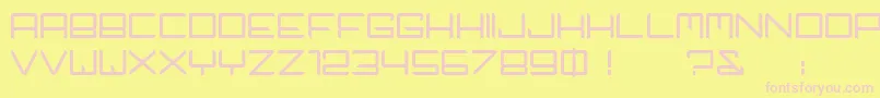 Technoir Font – Pink Fonts on Yellow Background