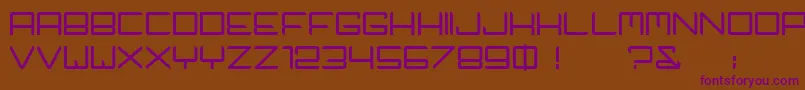 Technoir Font – Purple Fonts on Brown Background